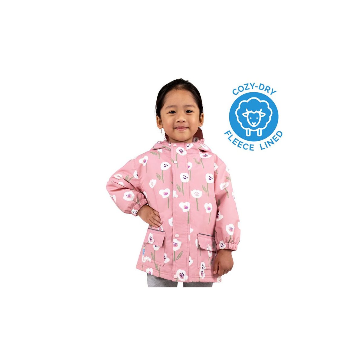 Cozy-Dry Rain Jacket - White Tulip