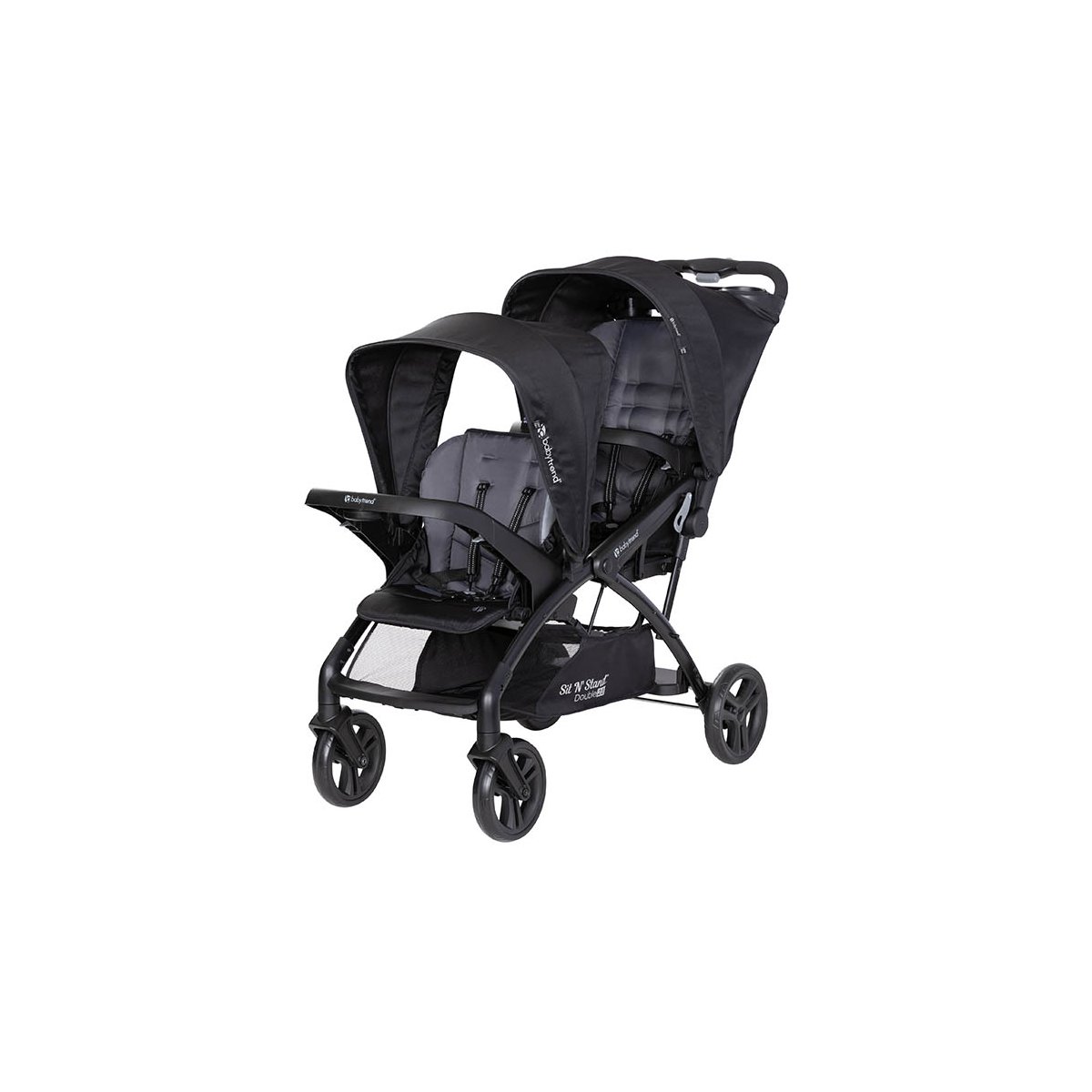 Sit N Stand Double Stroller - Dash Black