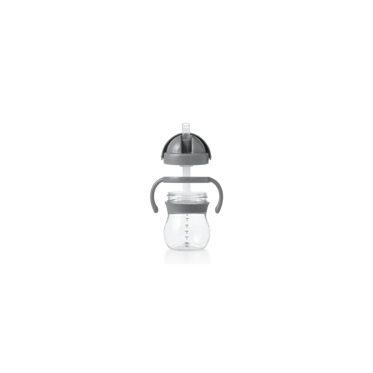 Straw Cup With Handles 6 oz. - Grey