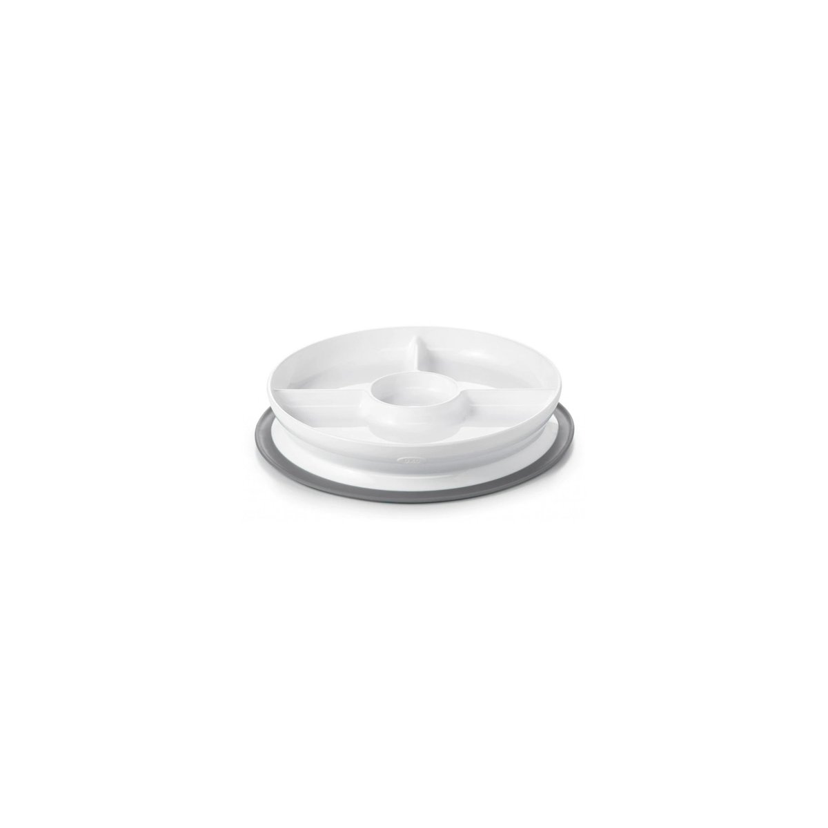 Stick & Stay Divided Plate - Grey