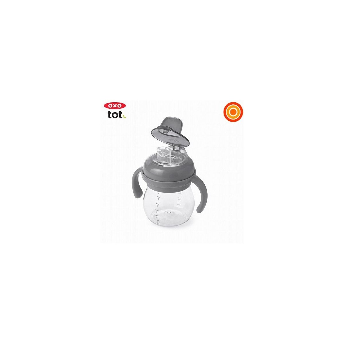 Grow Soft Spout Sippy Cup With Removable Handles 6 oz. - Grey