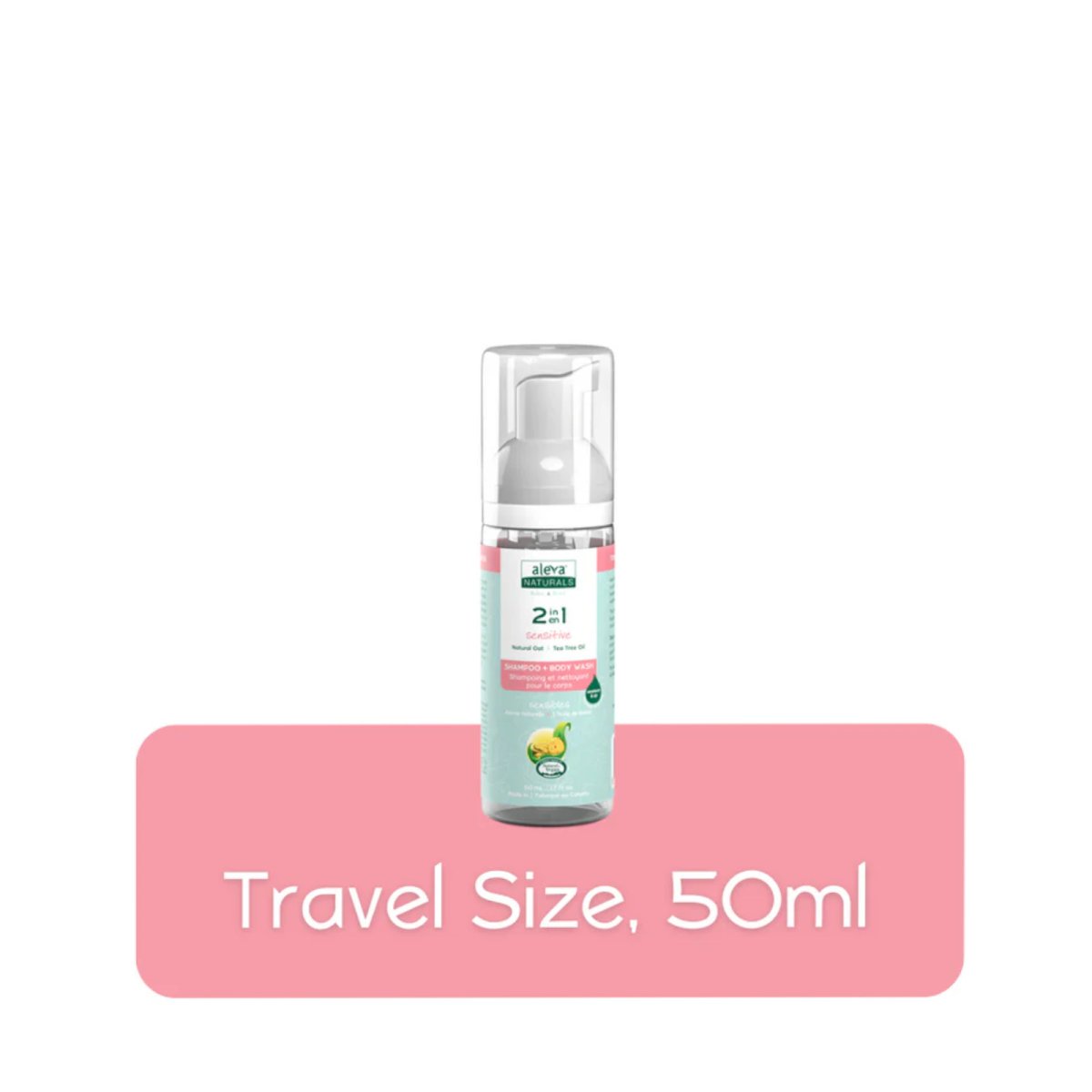 2 in 1 Sensitive Shampoo + Body Wash Travel Size 50ml