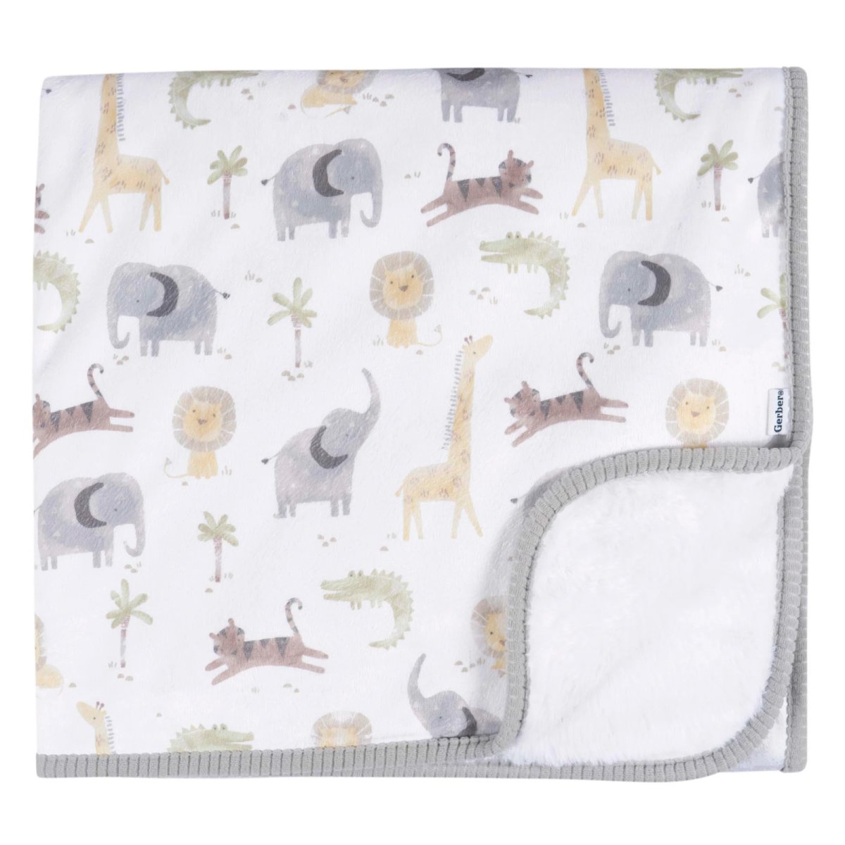 2 Ply Plush Blanket - Animals+ Geo