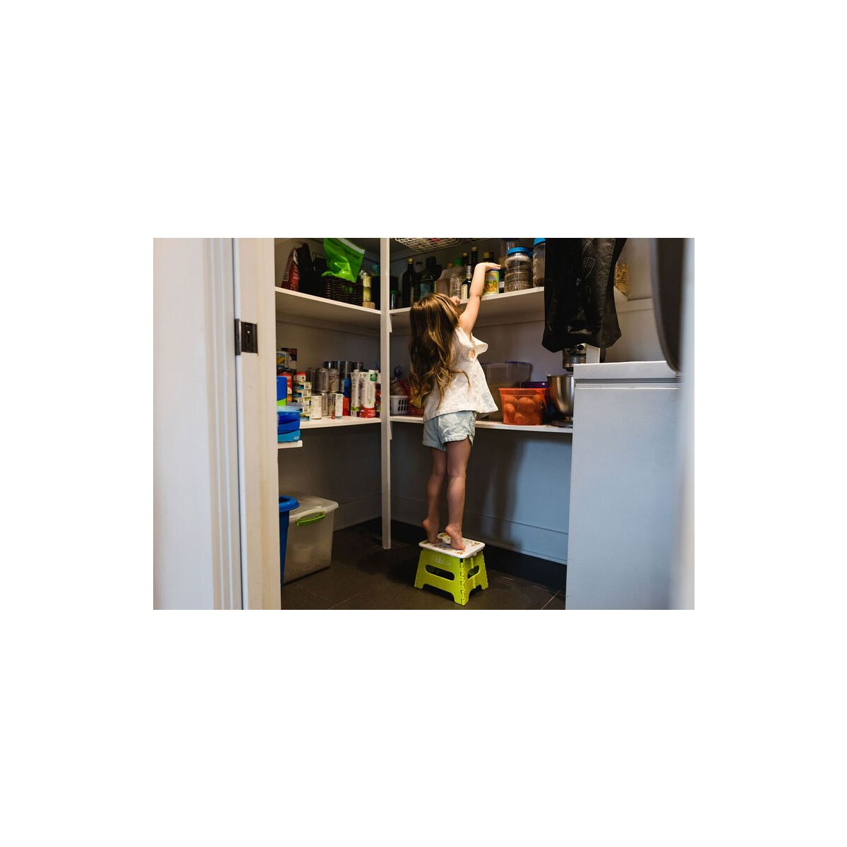 Step Folding Step Stool - Lime