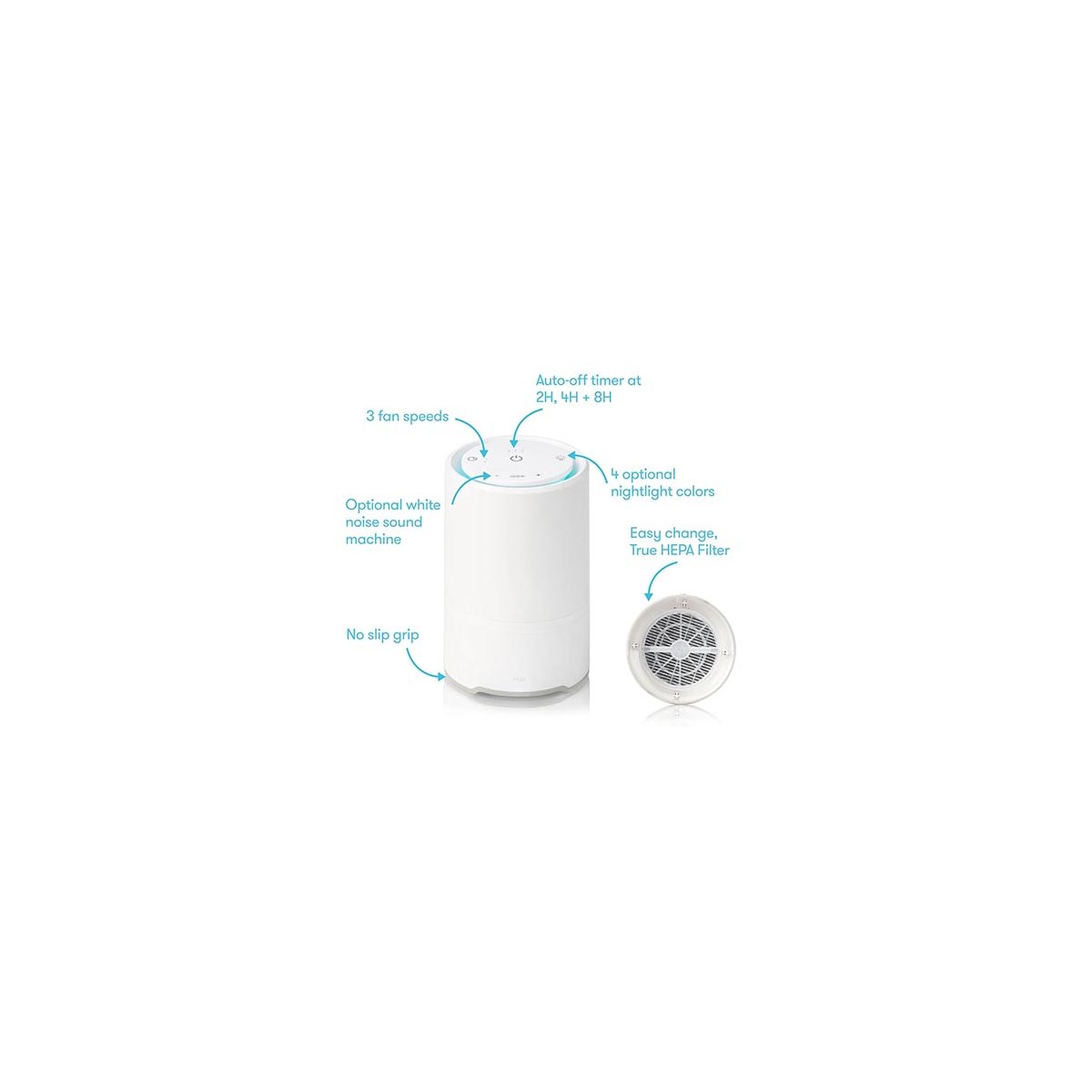 3-in-1 Air Purifier Sound Machine + Nightlight