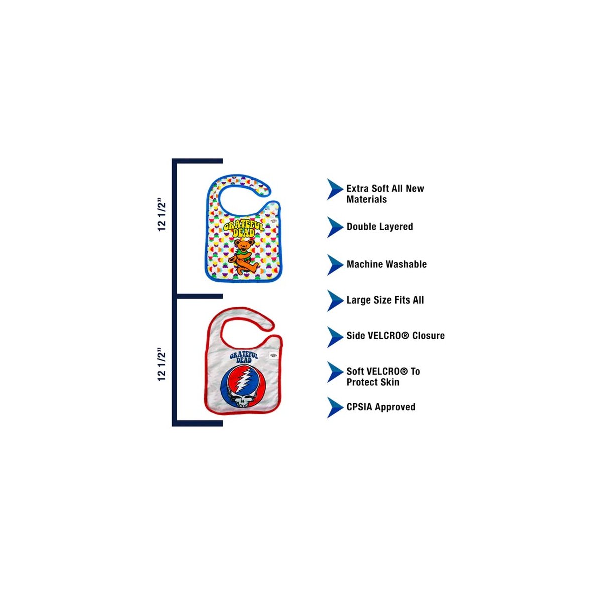 2 Pack Bibs - Grateful Dead