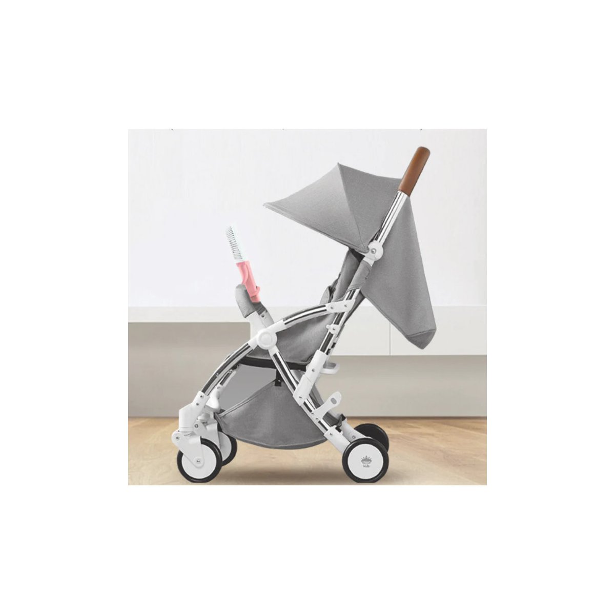 3 Speed Rechargeable Buggy Turbo Fan - White/Rose Gold
