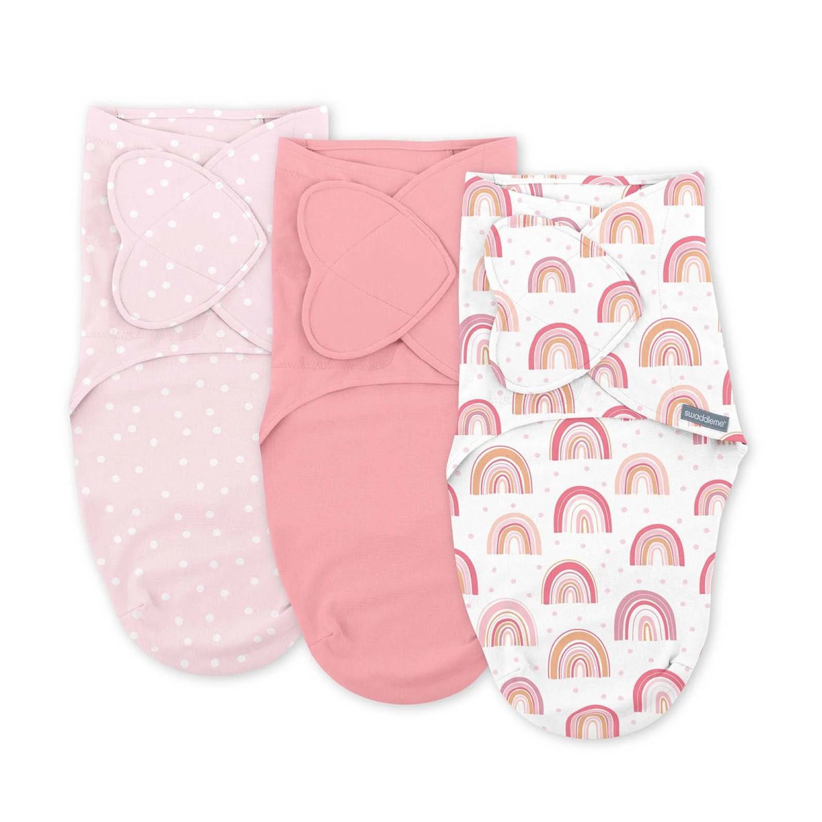 3 pack Monogram Collection Swaddle - Rainbow - Stage 1