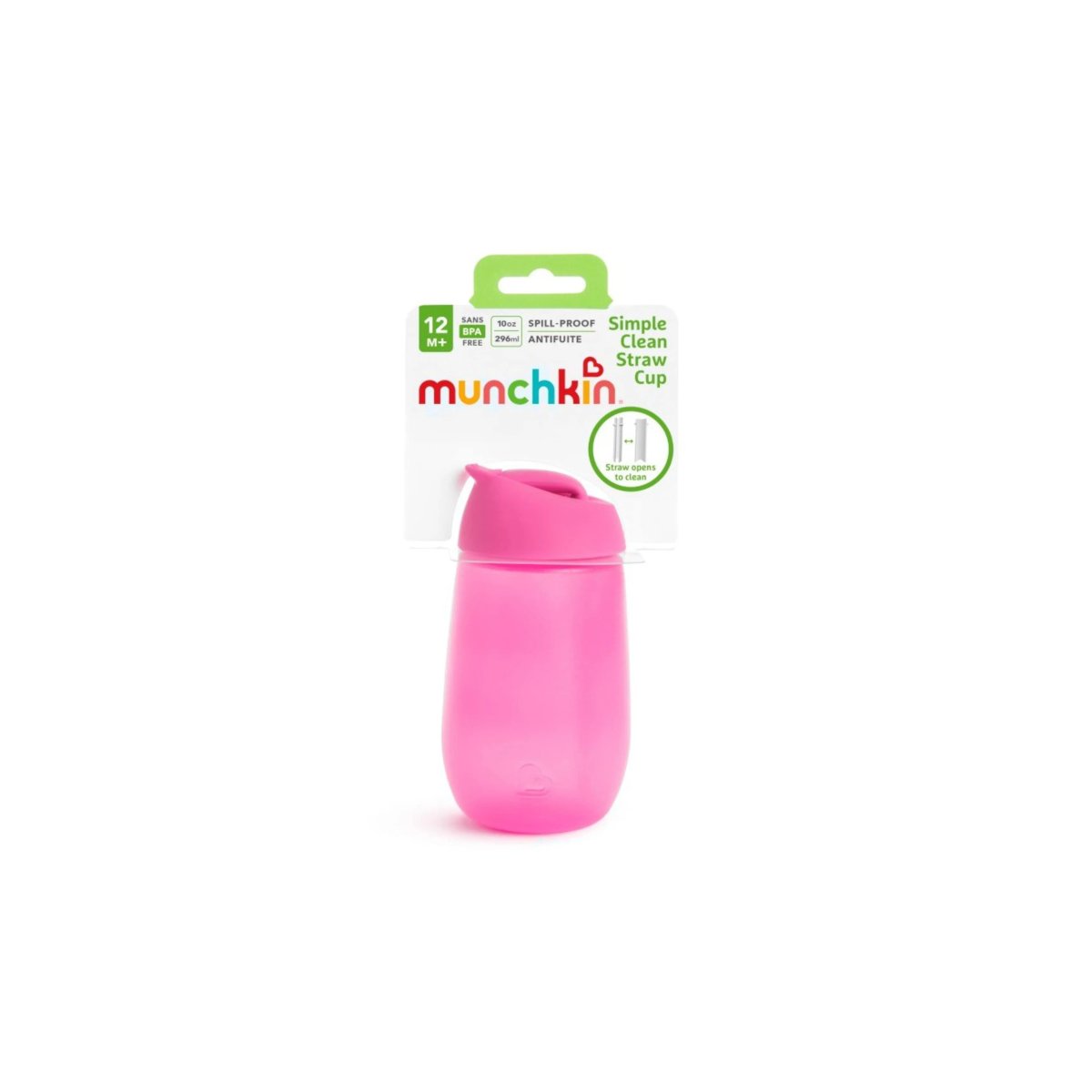 10oz Simple Clean Straw Cup - Pink