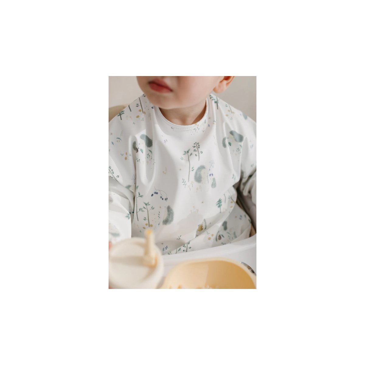 Long Sleeve Waterproof Bib - Hedgehogs