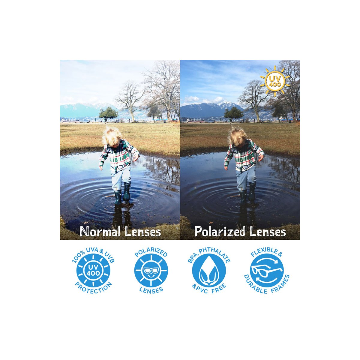 Urban Xplorer Glasses Mirrored Aurora Lenses - Frosty Lavender
