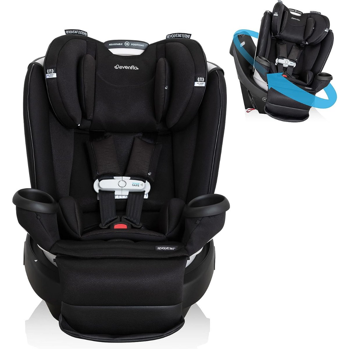 Gold Revolve 360 All-In-One Extend Car Seat with Sensorsafe - Onyx Black