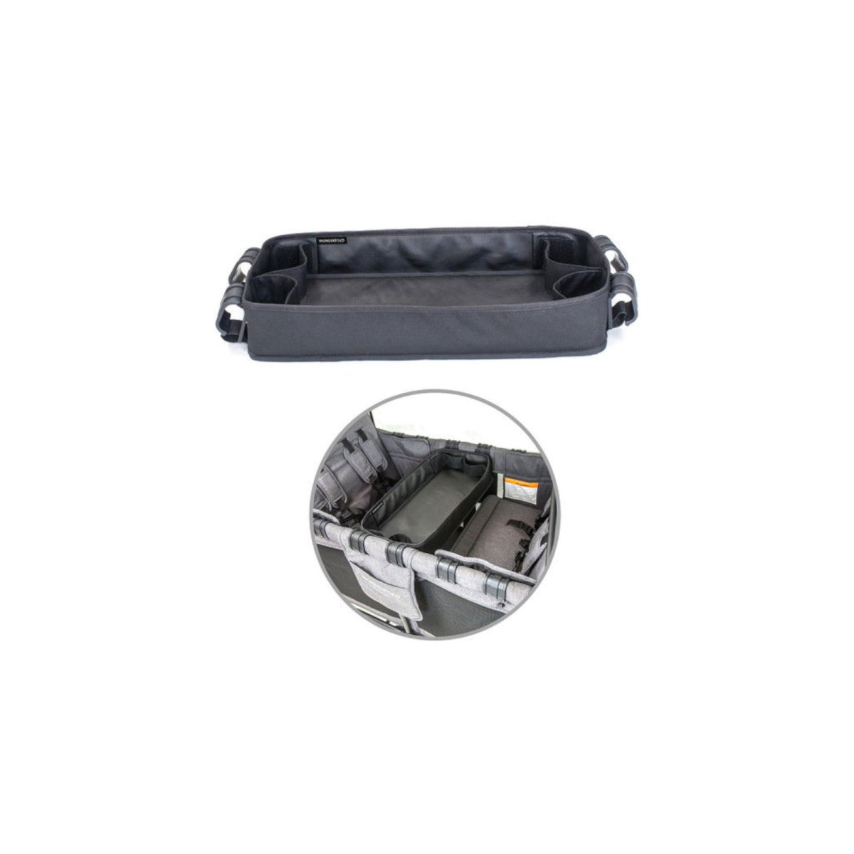 Double Sided Snack/Activity Tray with 2 Cup Holders for W2 & W1