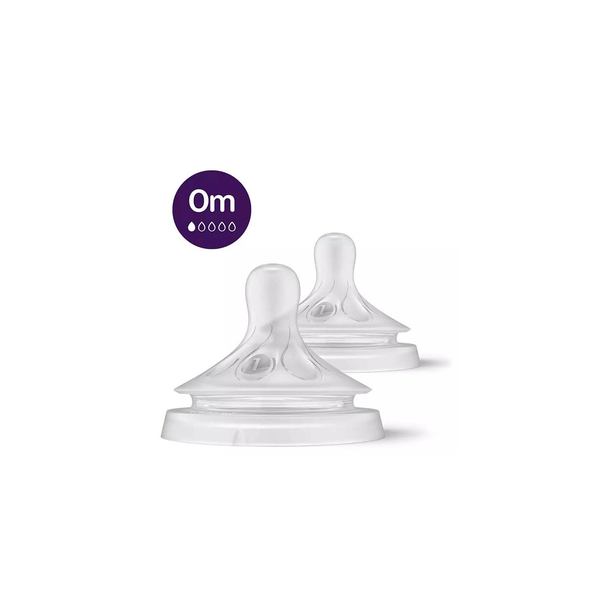 Anti-colic Bottle Flow 1 Nipple 2pk