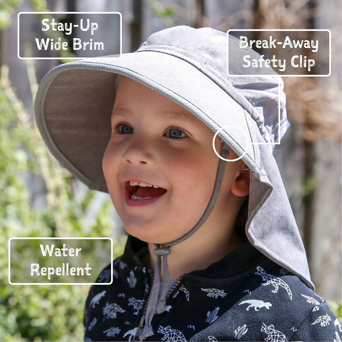 AquaDry Adventure Hat - Shark with Navy Trim