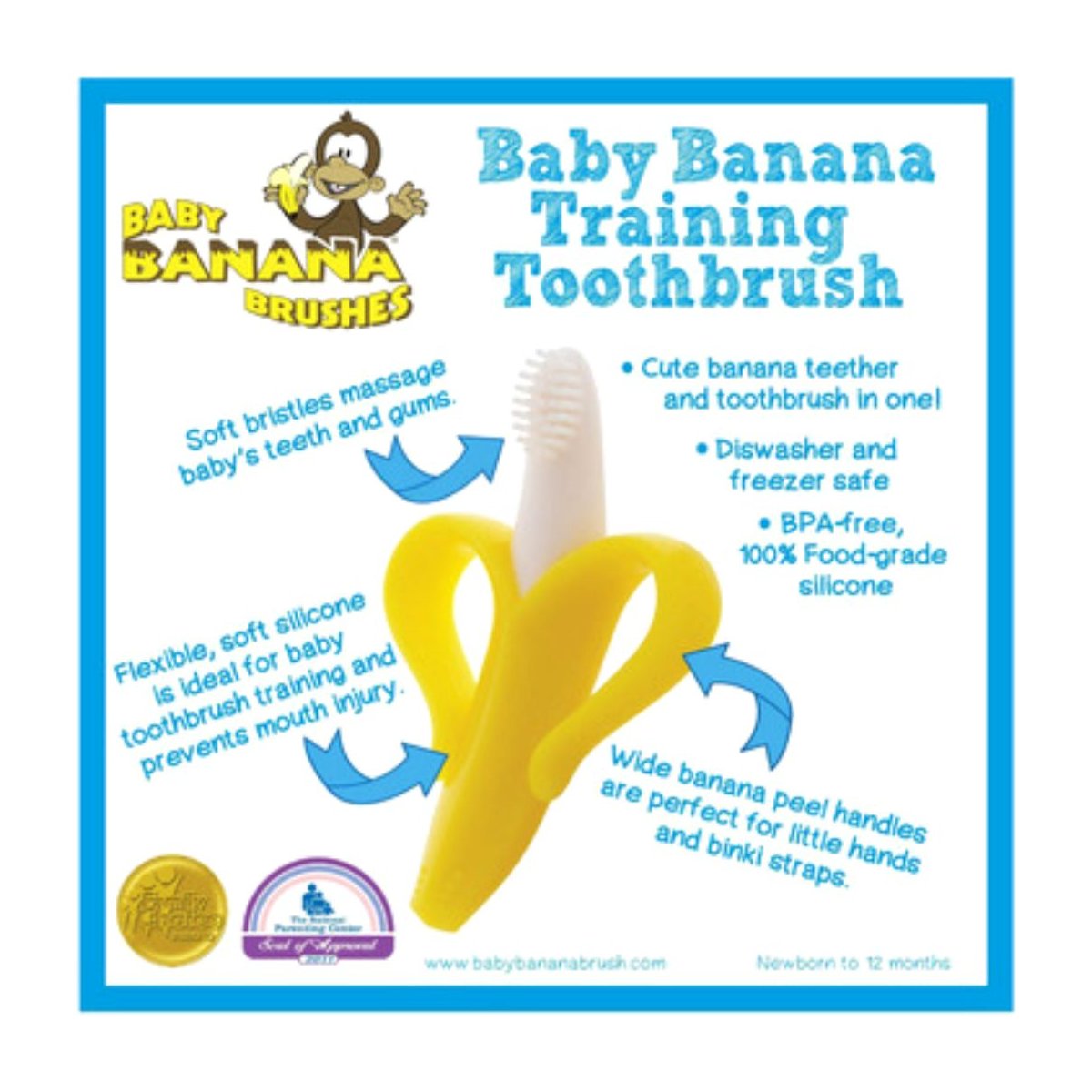 Baby Banana Tooth Brush with Handles