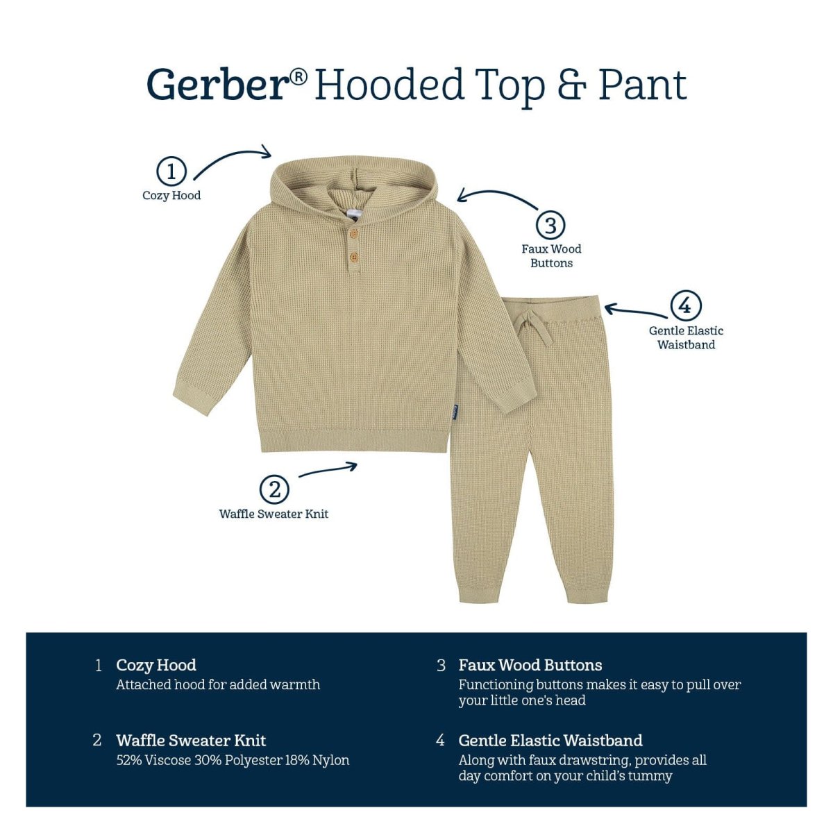 Baby Neutral 2-Piece Sweater Knit Set - TAN 3 - 6 months
