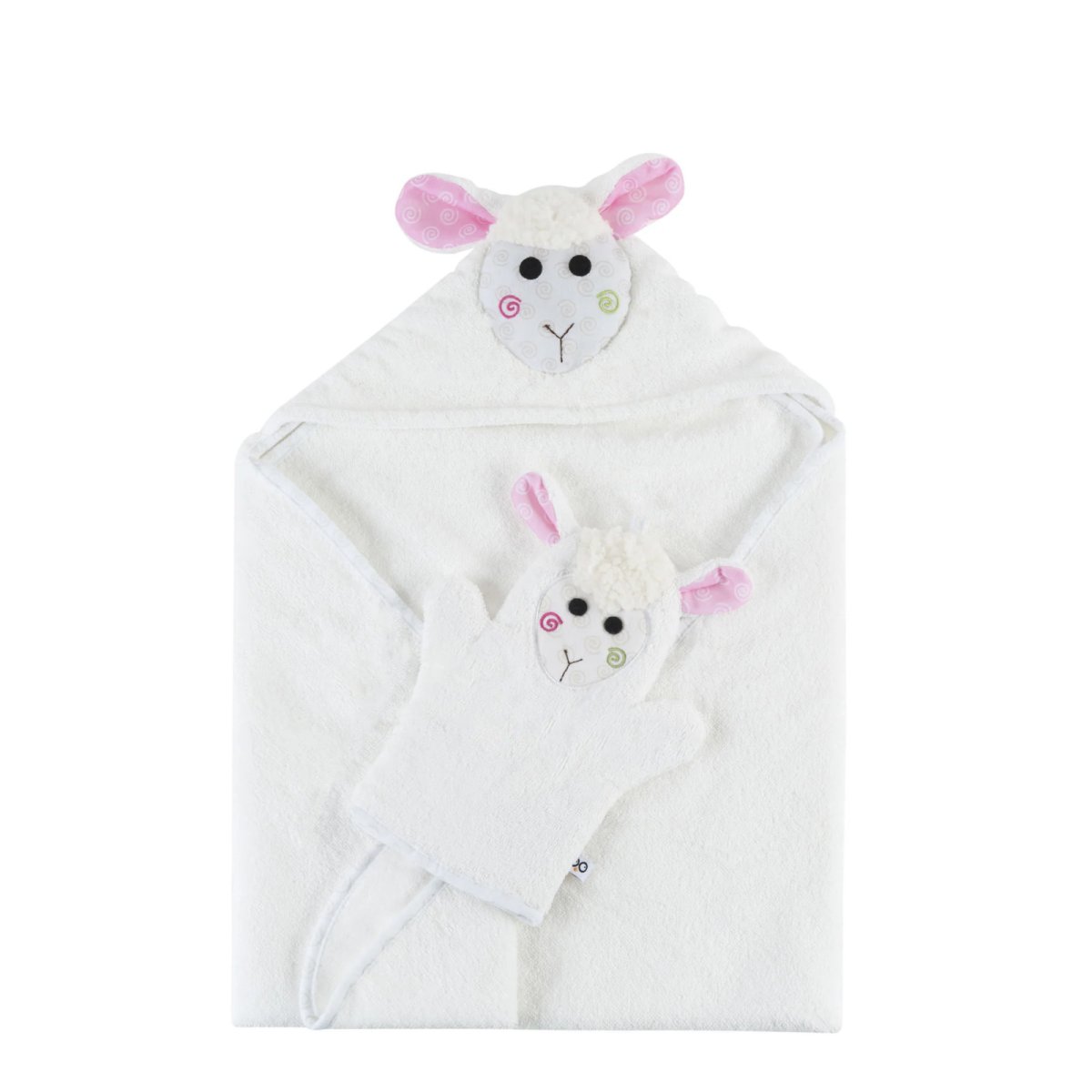 Baby Snow Terry Hooded Bath Towel - Lola Lamb