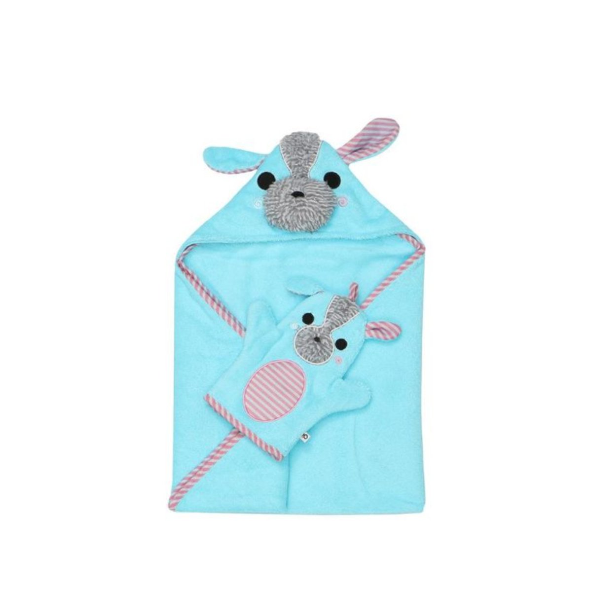 Baby Snow Terry Hooded Bath Towel - Yoko Yorkie
