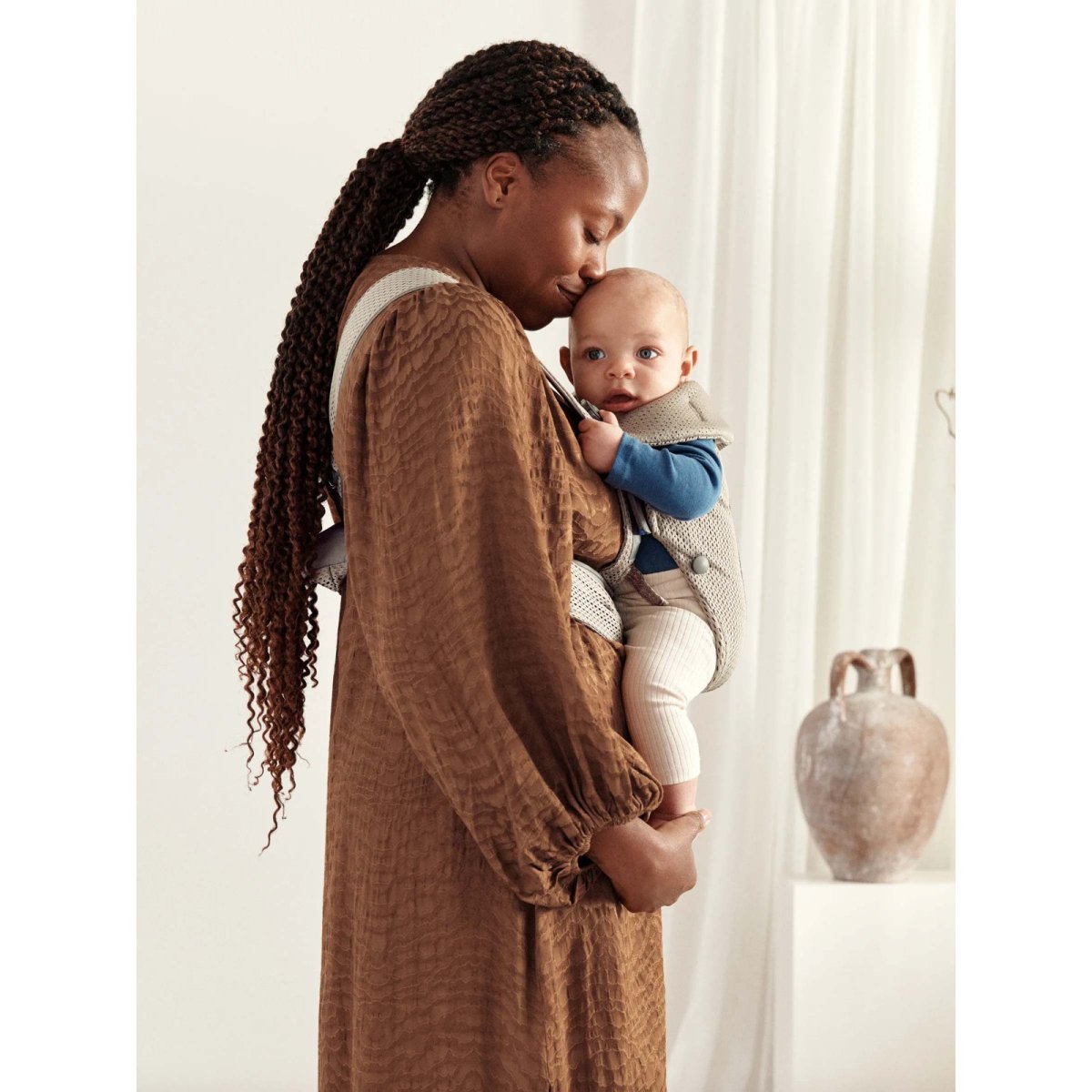 Baby Carrier Mini - 3D Mesh, Grey Beige