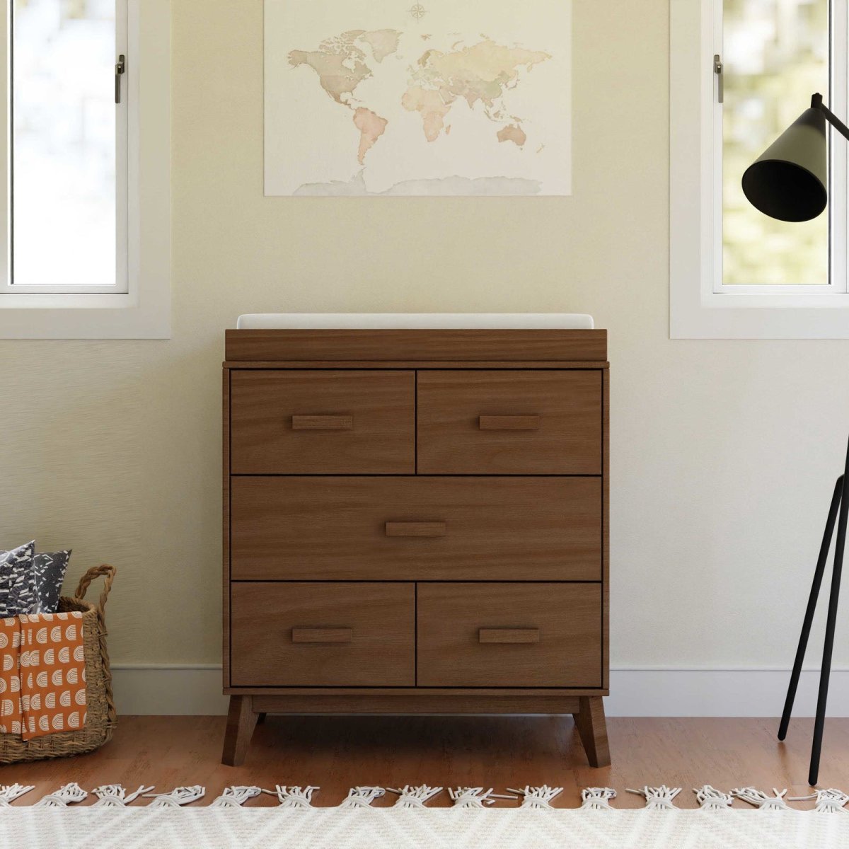 Scoot 3 Drawer Changer Dresser - Natural Walnut