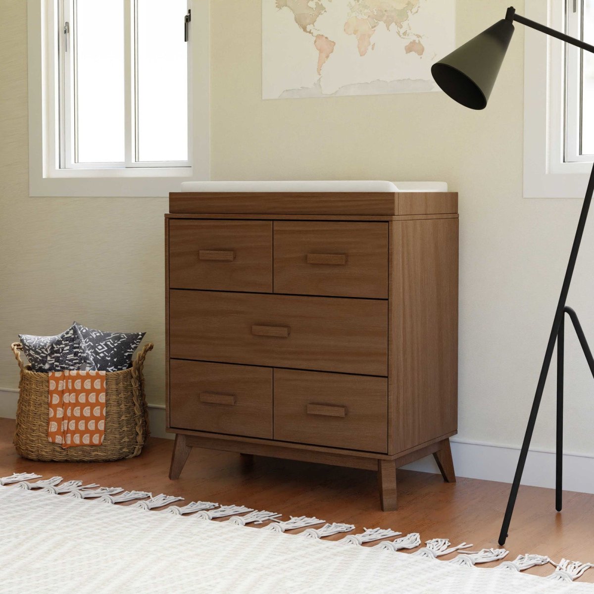 Scoot 3 Drawer Changer Dresser - Natural Walnut