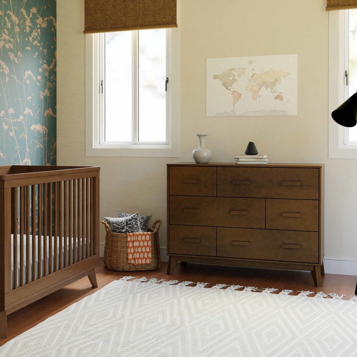 Scoot 6 Drawer Dresser - Natural Walnut