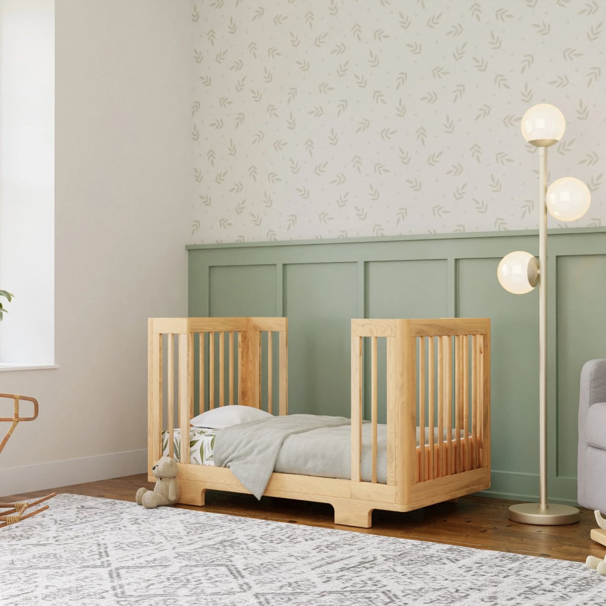 Yuzu 8 in 1 Convertible Crib with All Stages Conversion Kit - Natural
