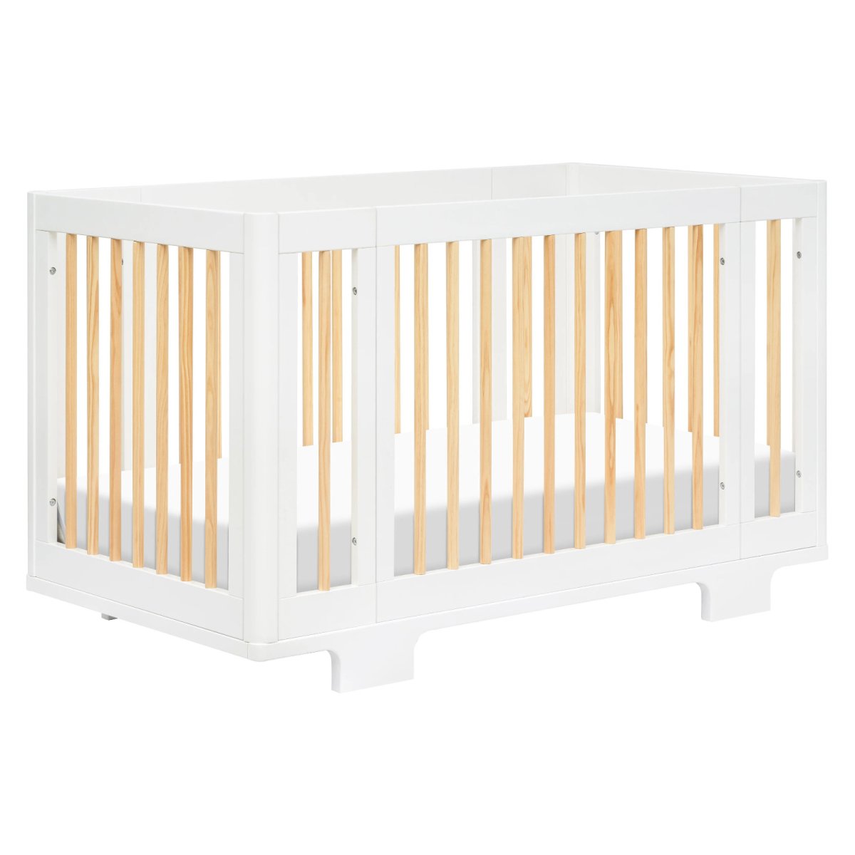 Yuzu 8 in 1 Convertible Crib with All Stages Conversion Kit - White/Natural