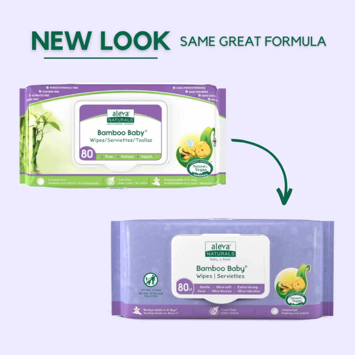 Bamboo Baby Travel Wipes 30 Count