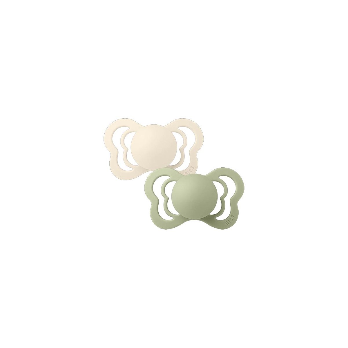 Couture Soft Silicone Pacifier 2 Pack - Ivory/Sage