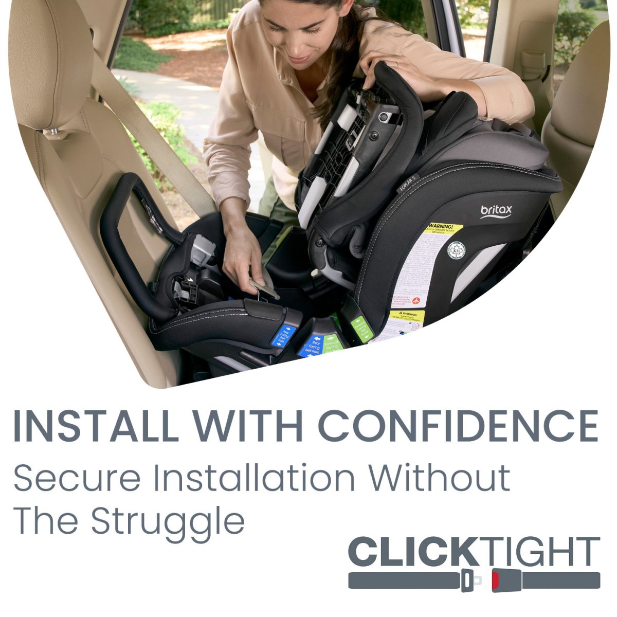 Poplar S Convertible Car Seat - Stone Onyx