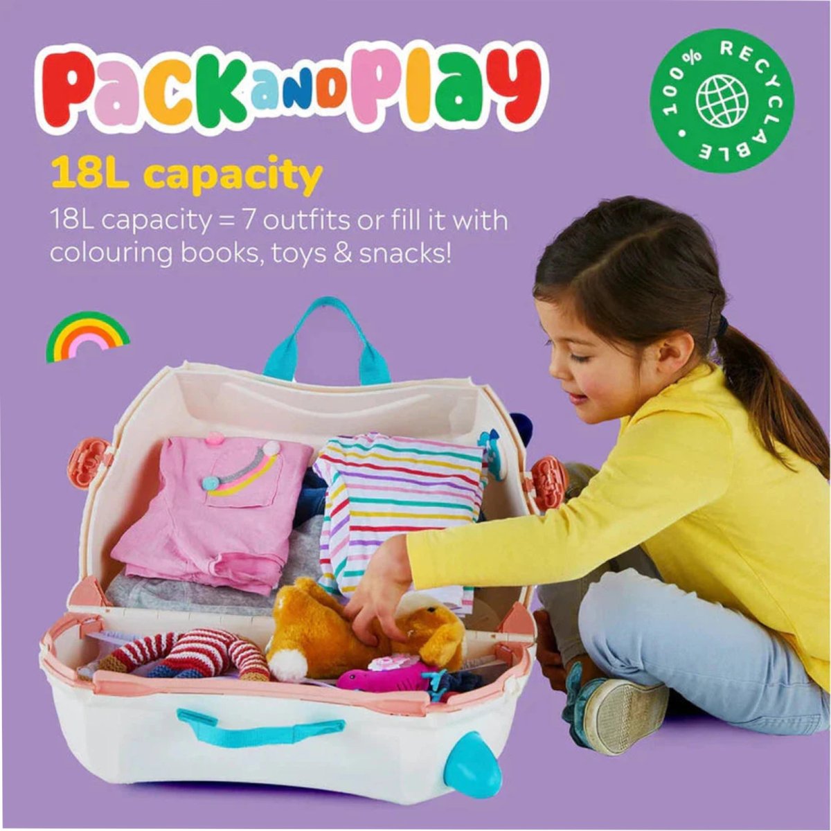 Children Ride On Suitcase - Lola Lamb