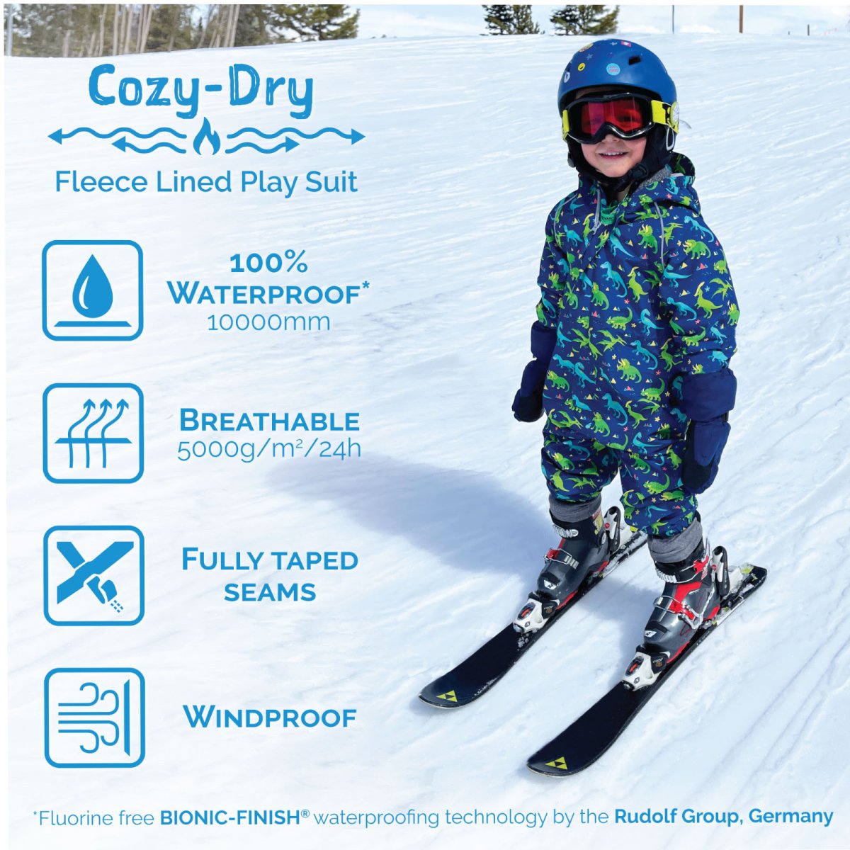 Cozy-Dry Waterproof Play Suit - Nebula Blue