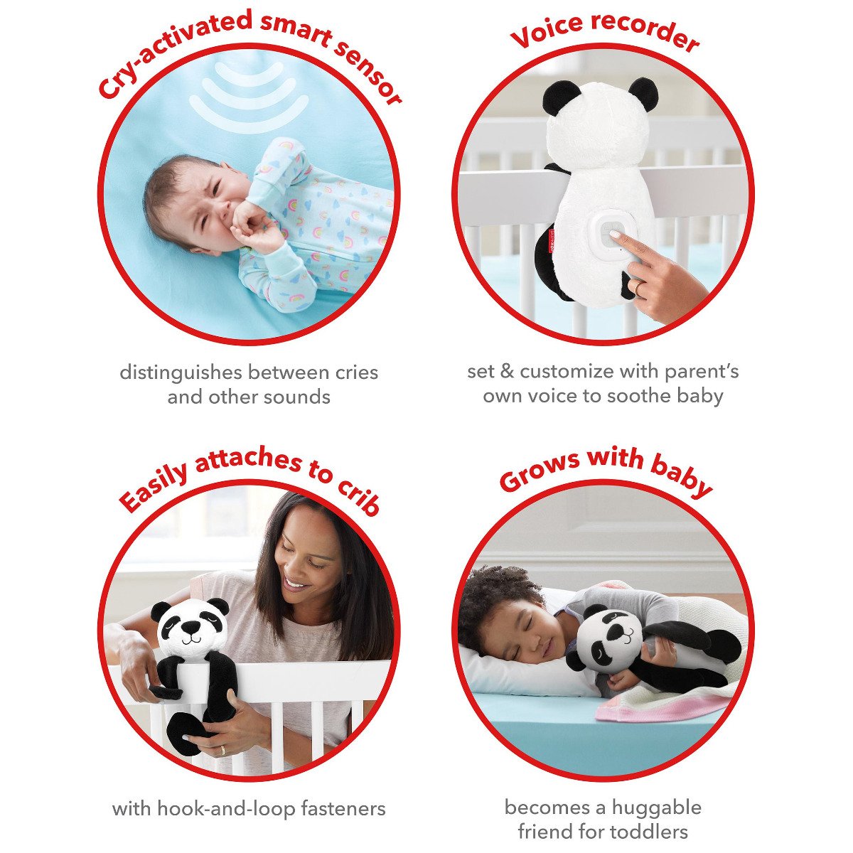 Cry Activated Soother - Panda