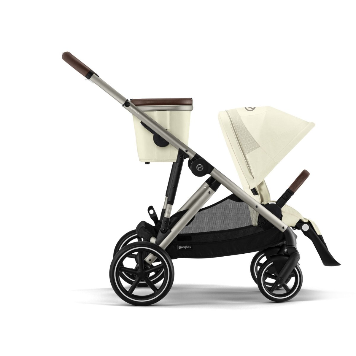 Gazelle S Stroller - Taupe Frame/Seashell Beige Seat