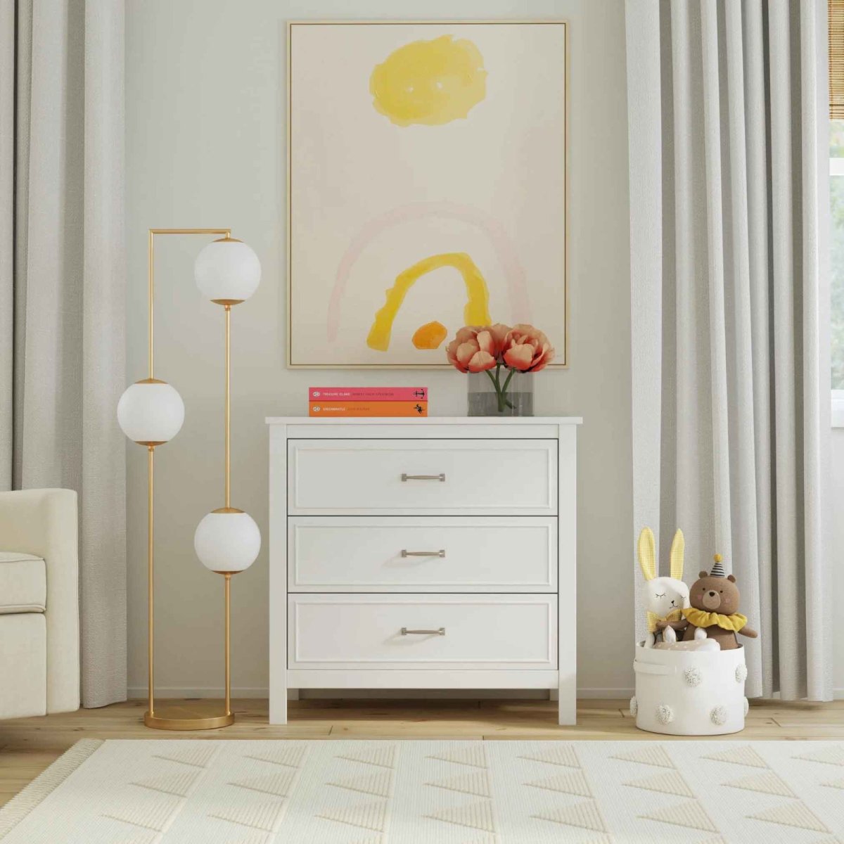 Charlie 3 Drawer Dresser - White