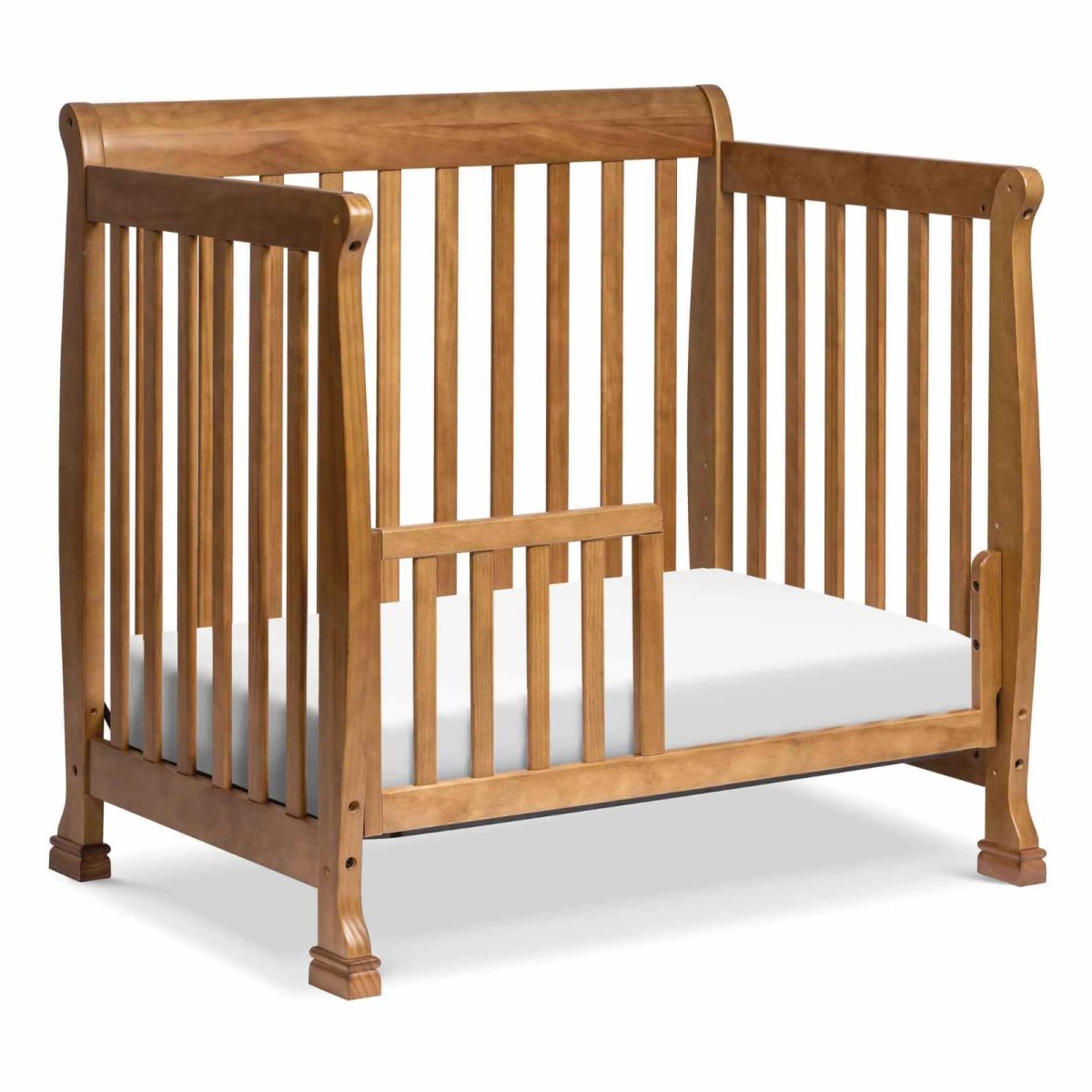 Kalani 4 In 1 Convertible Mini Crib - Chestnut