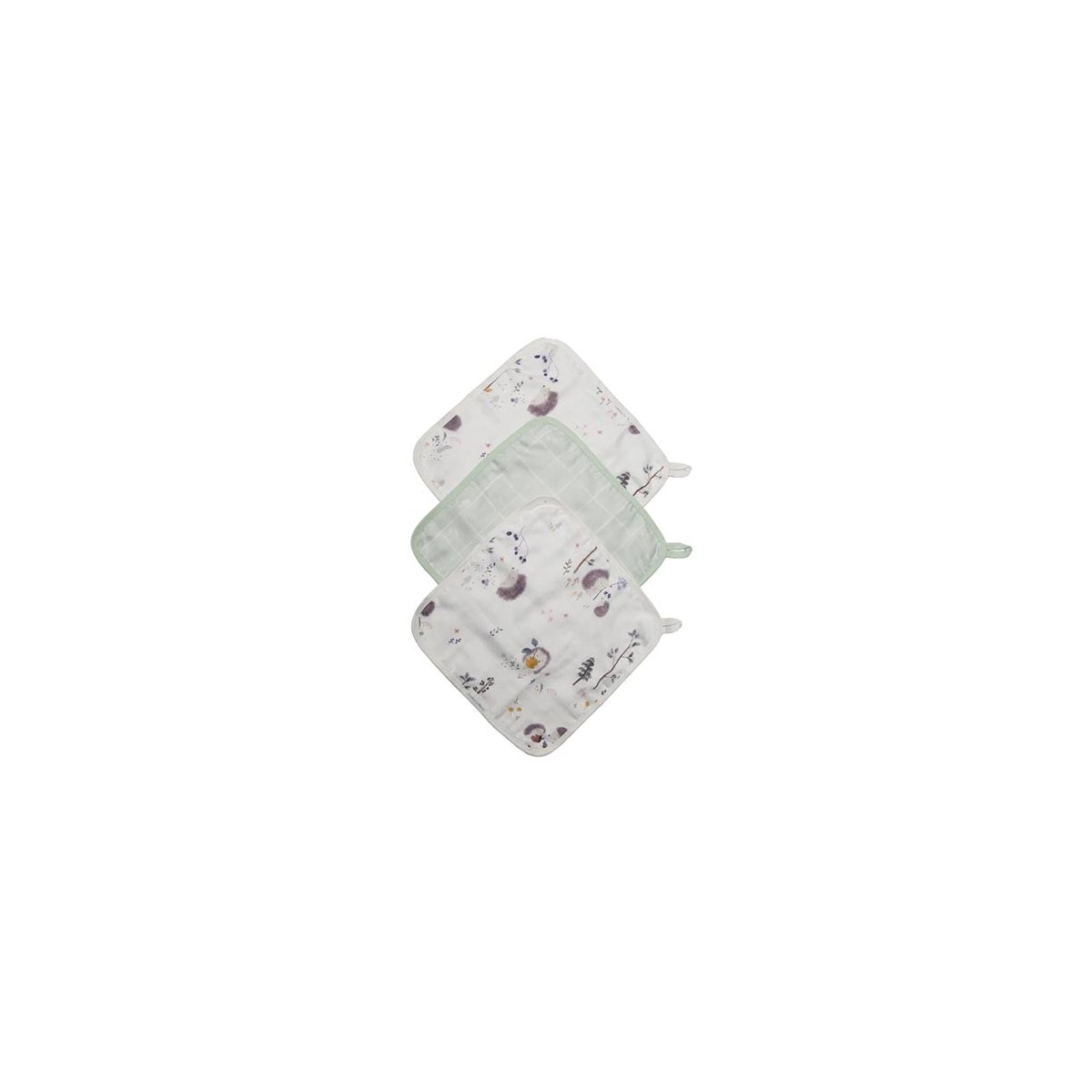 Deluxe Washcloth 3 Pack - Hedgehogs
