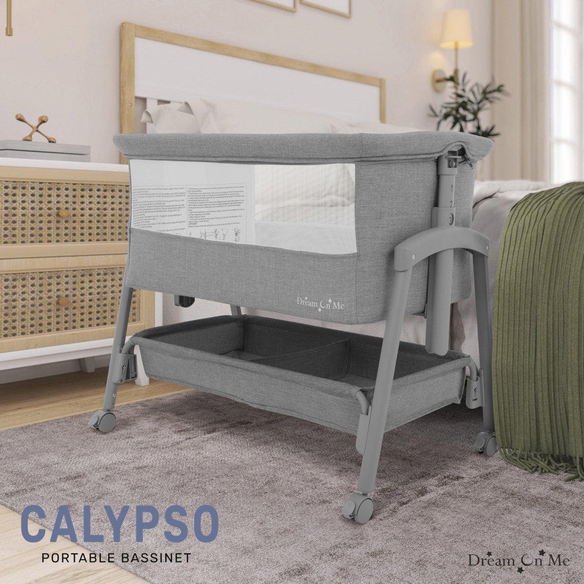 Calypso Portable  Bassinet Grey