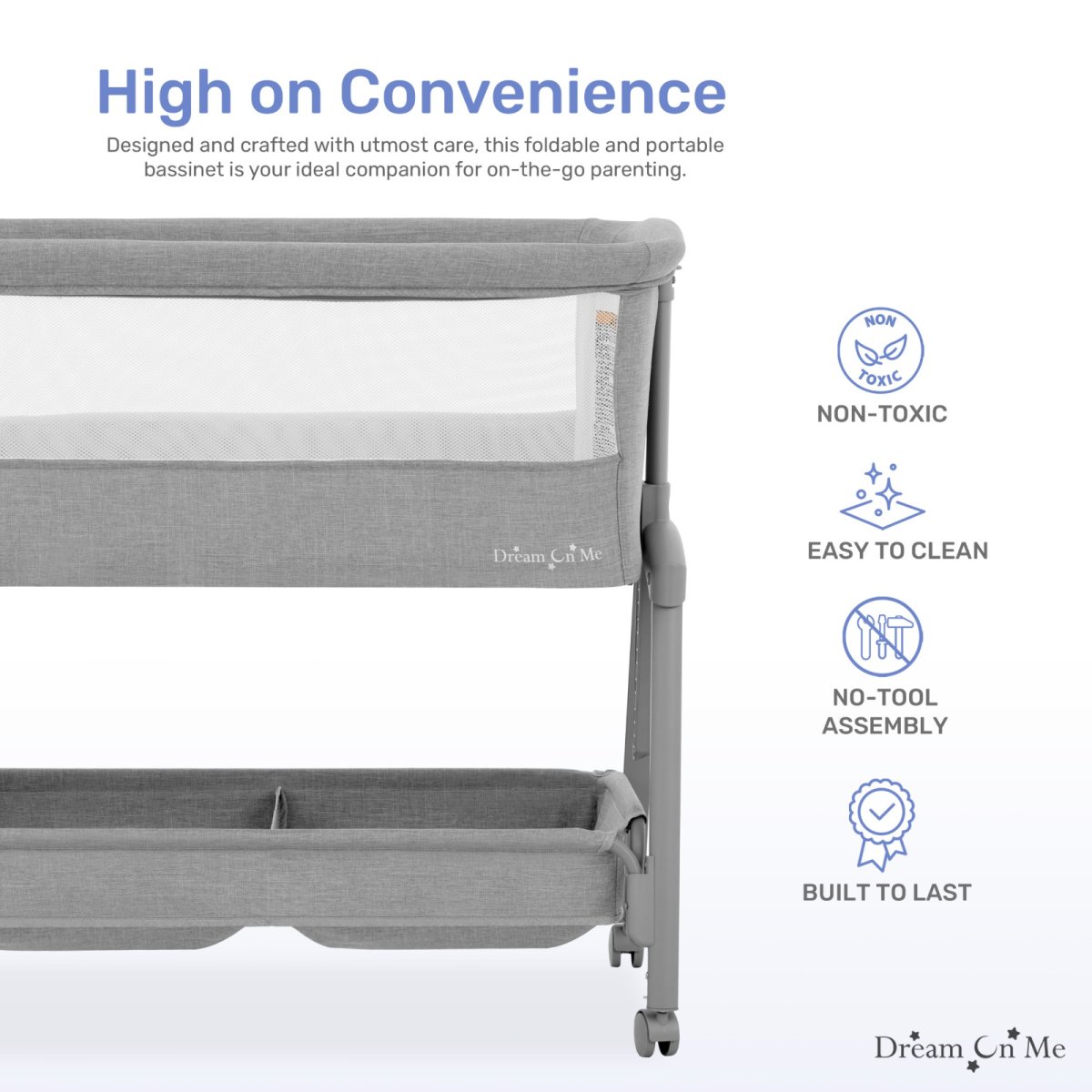 Calypso Portable  Bassinet Grey