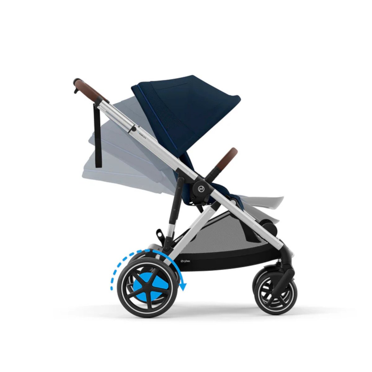 eGazelle S - Silver Frame with Ocean Blue Seat
