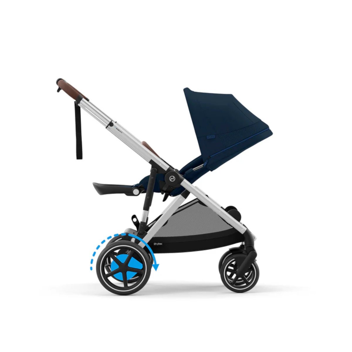 eGazelle S - Silver Frame with Ocean Blue Seat