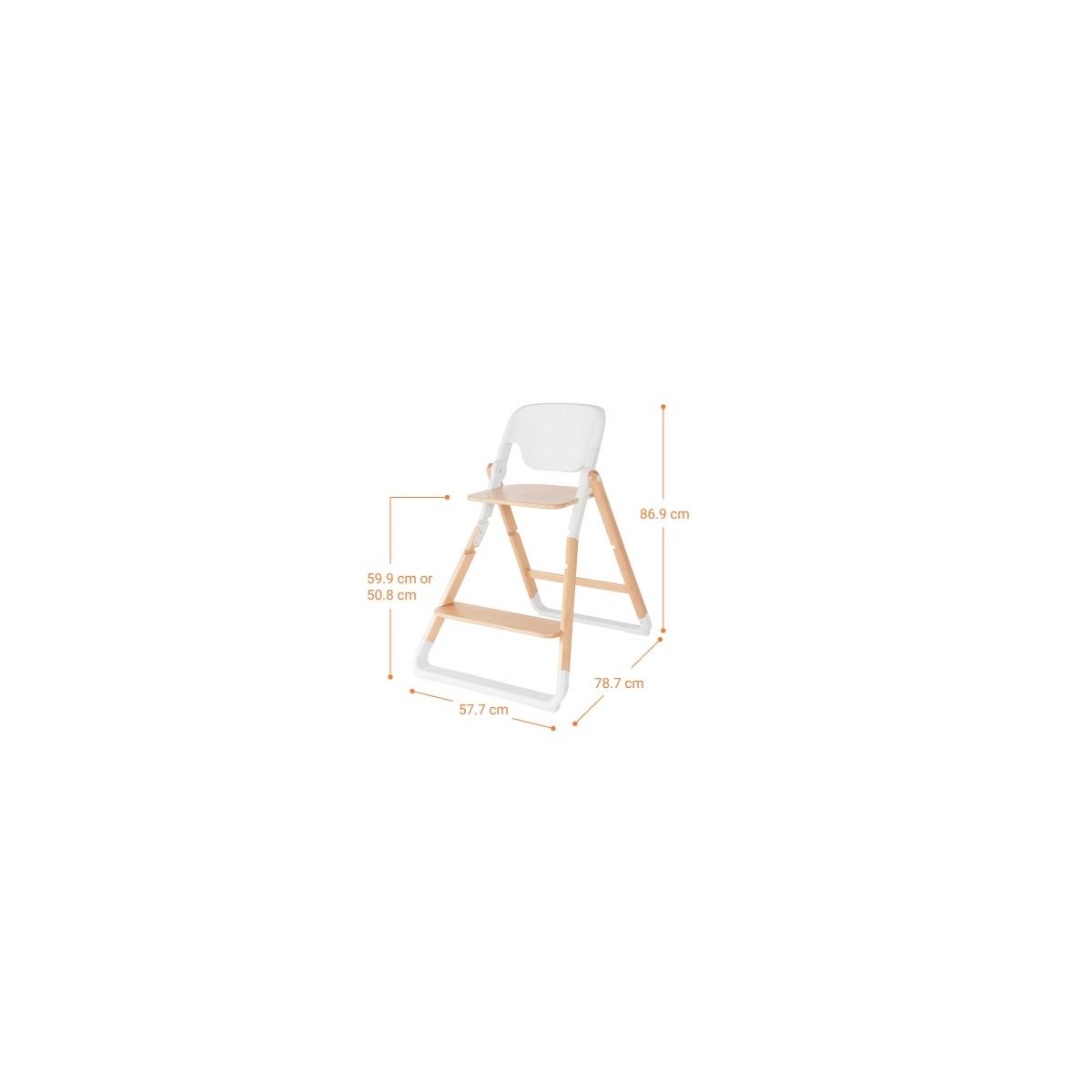 Evolve High Chair - Natural Wood (Kitchen Helper is not included)