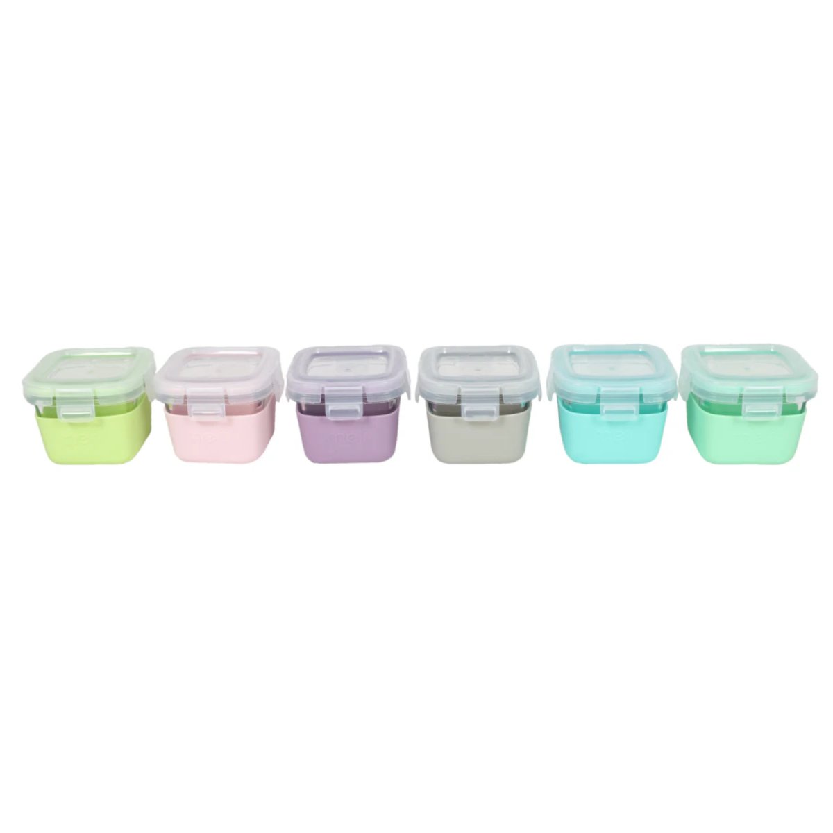 Glass Container with Silicone Sleeve - Blue 25oz