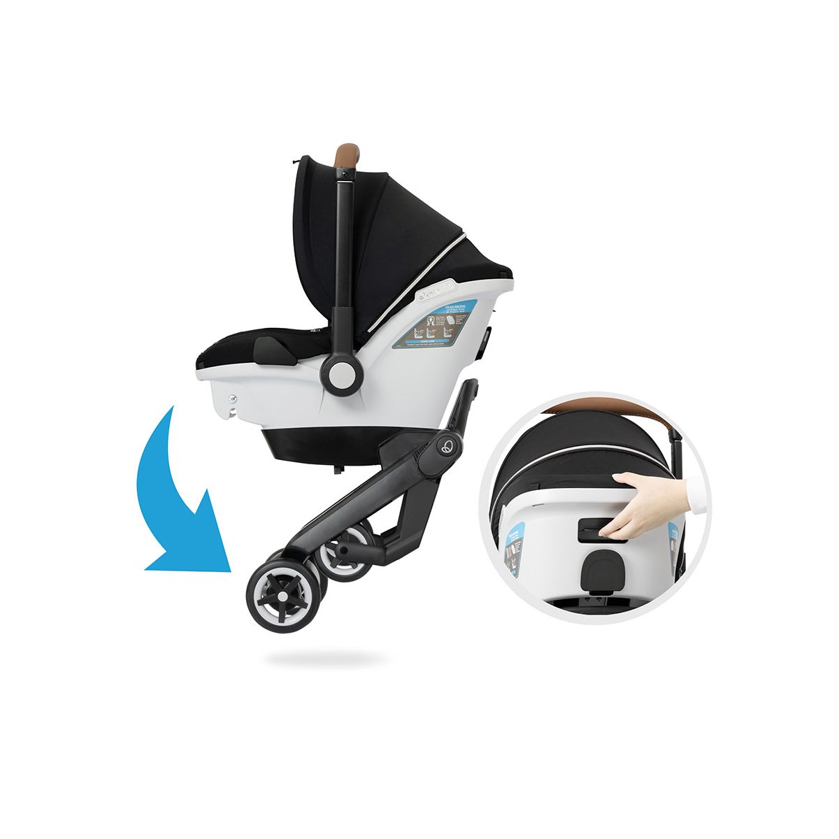 Gold Shyft DualRide Infant Car Seat & Stroller - Onyx Black