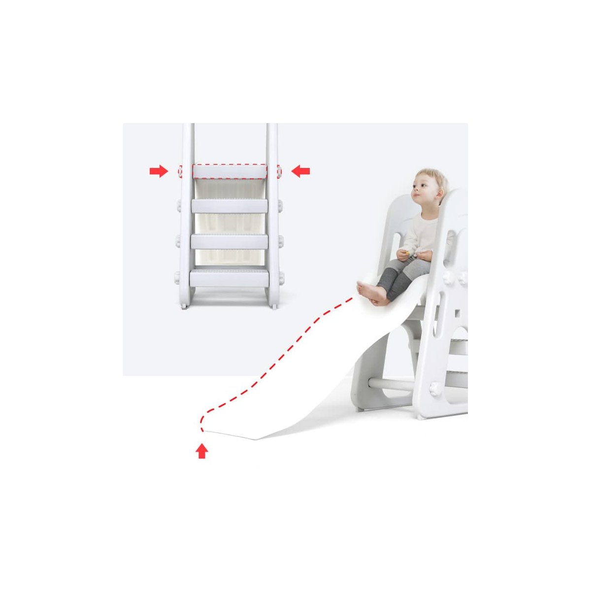 Balance Swing Slide Grey White