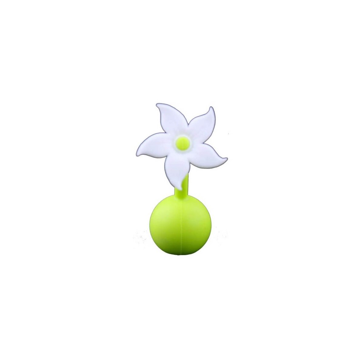Silicone Breast Pump Flower Stopper - White