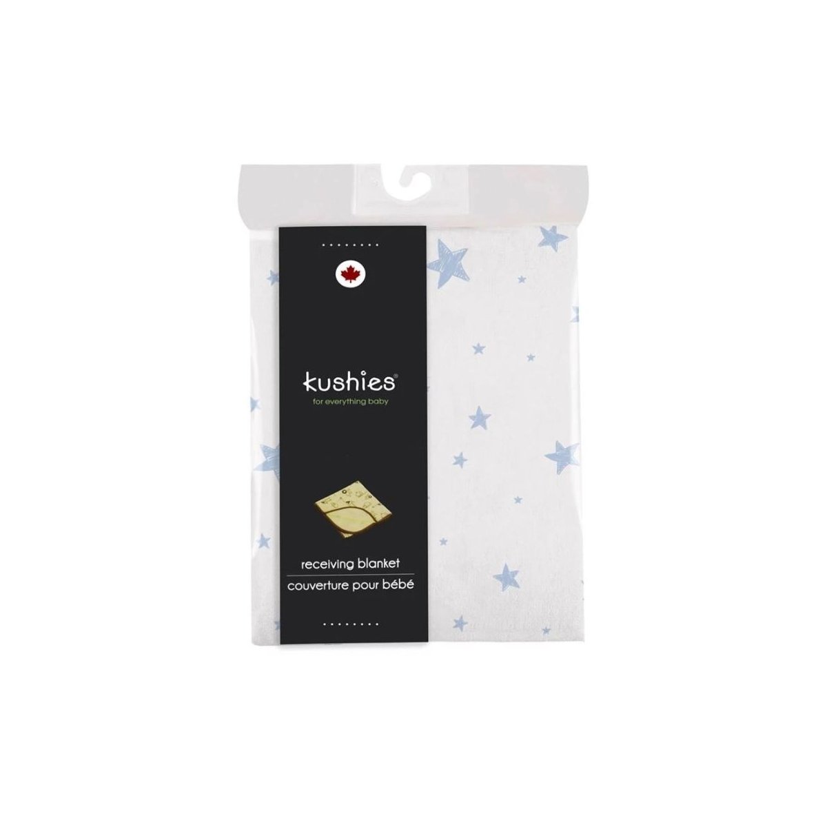 Single Receiving Blanket - Blue Scribble Star