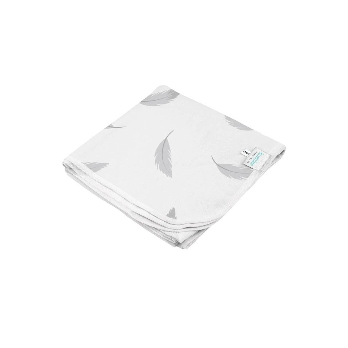 Flannel Receiving Blanket - Grey Feather